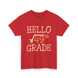 Hello 49th Grade Math T-Shirt - Red