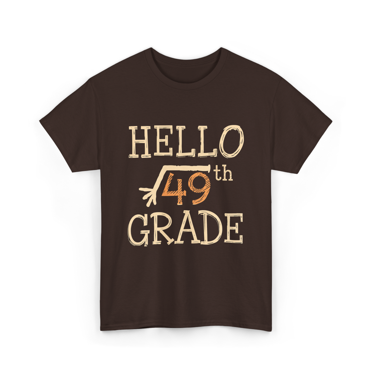 Hello 49th Grade Math T-Shirt - Dark Chocolate