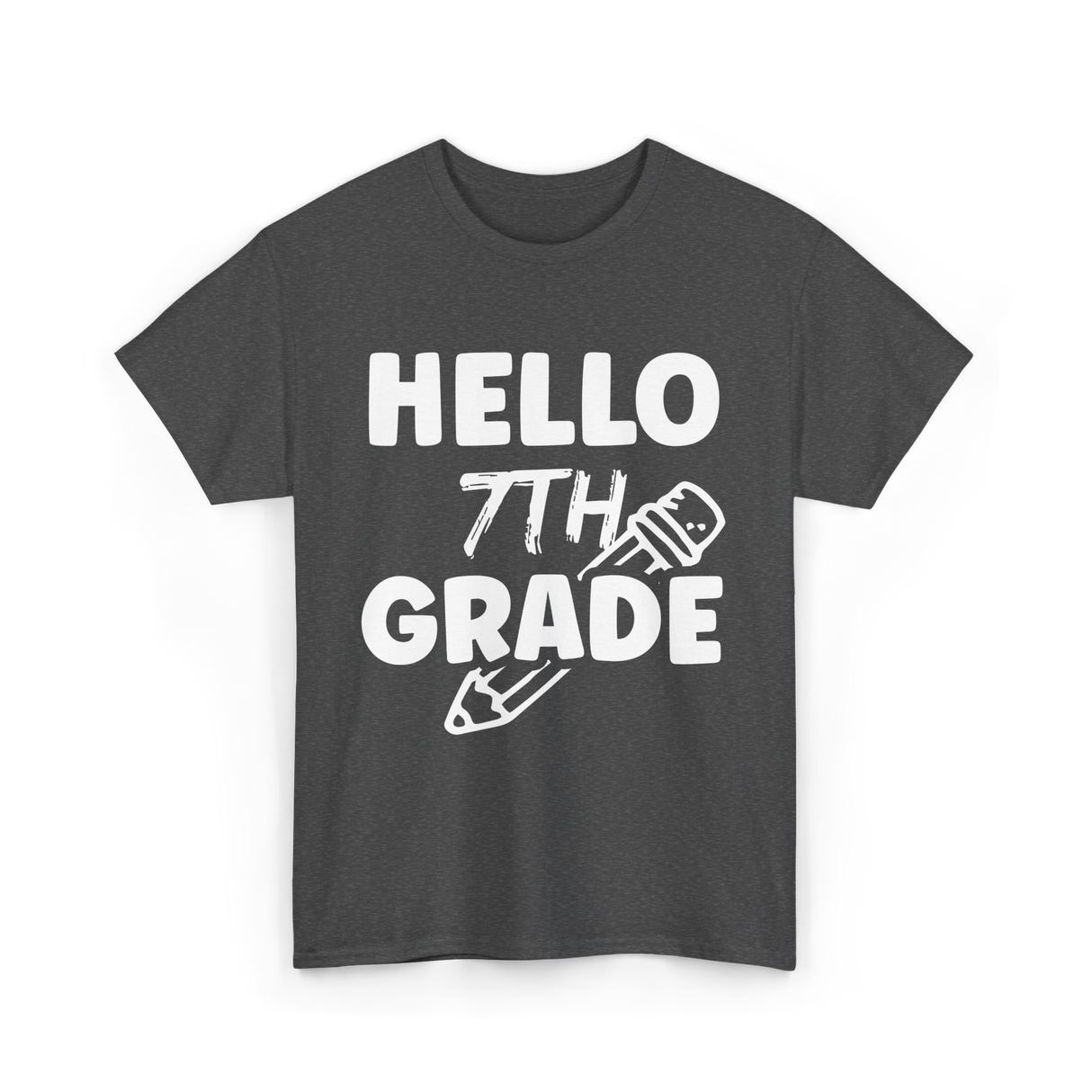 Hello 7th Grade Education Student T-Shirt - Dark Heather