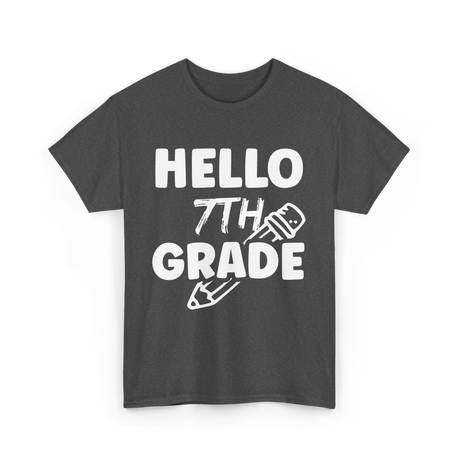 Hello 7th Grade Education Student T-Shirt - Dark Heather