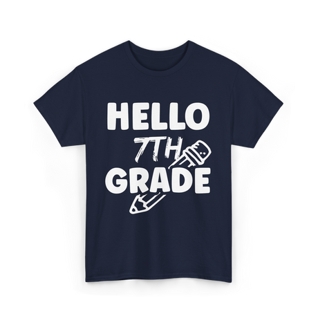 Hello 7th Grade Education Student T-Shirt - Navy