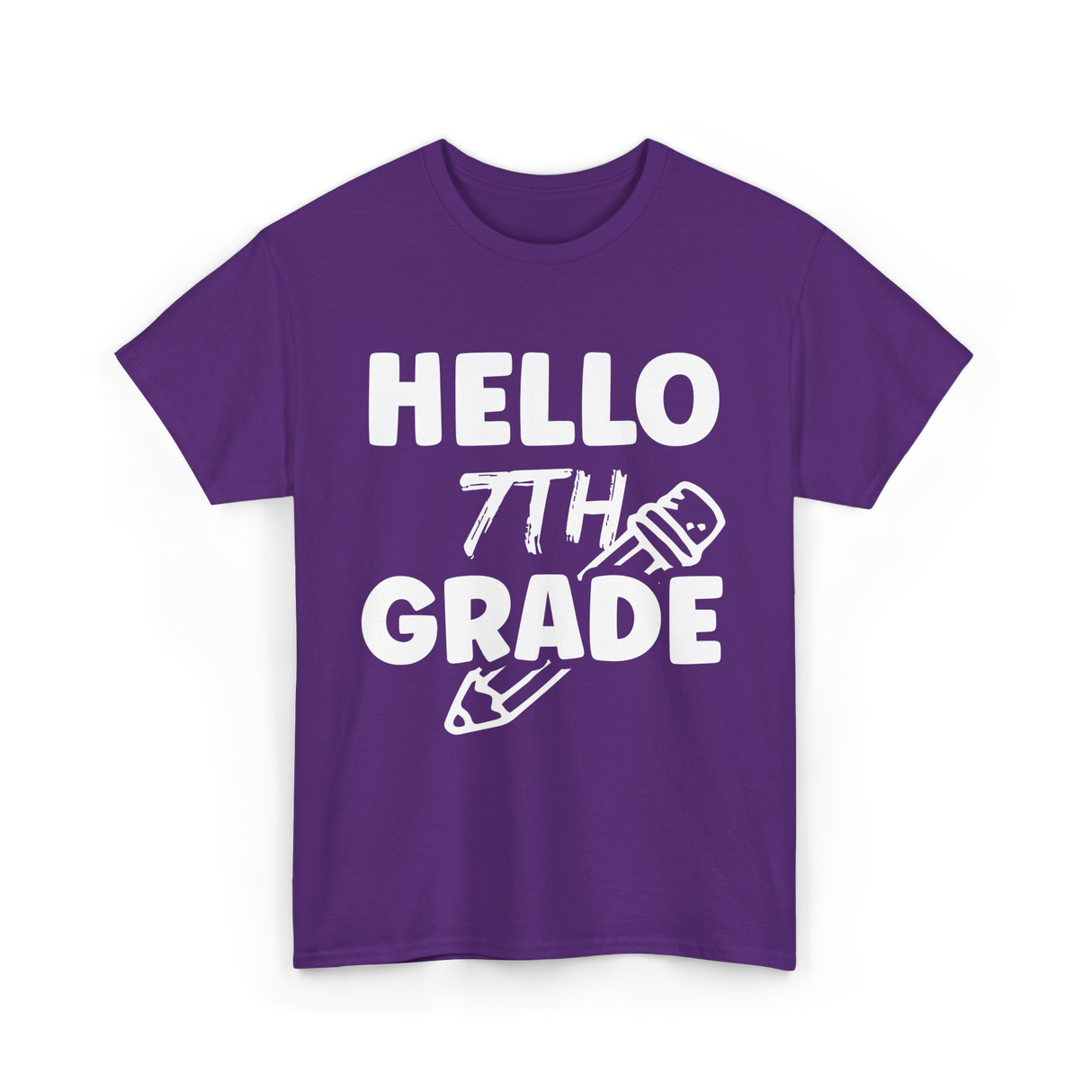 Hello 7th Grade Education Student T-Shirt - Purple