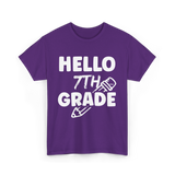 Hello 7th Grade Education Student T-Shirt - Purple