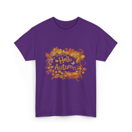 Hello Autumn Autumn Color Lovers T-Shirt - Purple