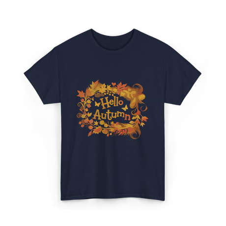 Hello Autumn Autumn Color Lovers T-Shirt - Navy