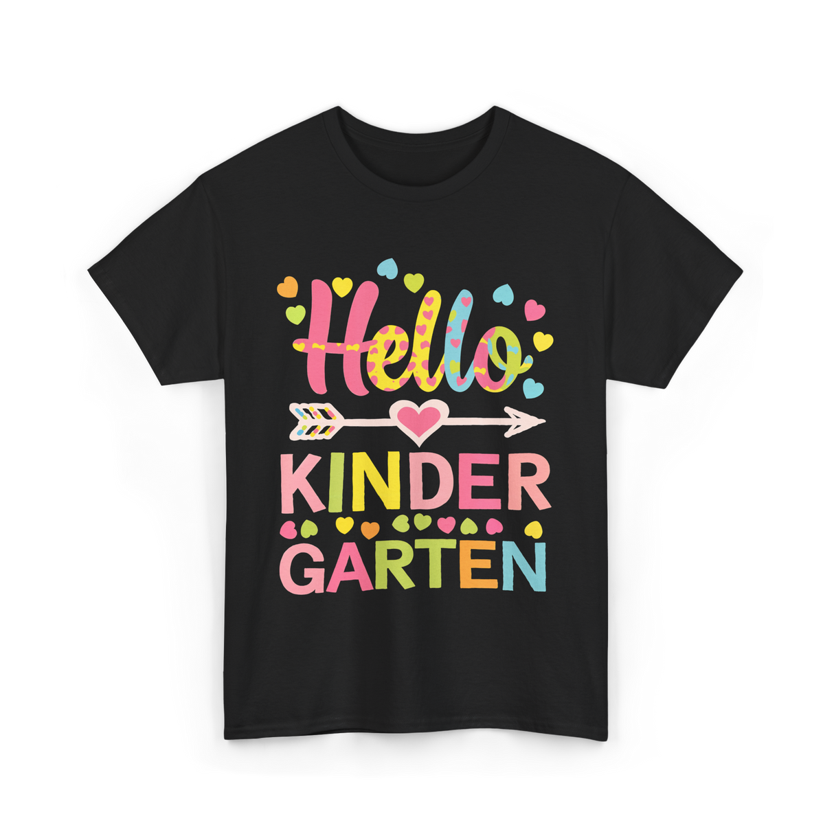 Hello Kinder Kindergarten Teacher T-Shirt - Black