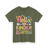 Hello Kinder Kindergarten Teacher T-Shirt - Military Green