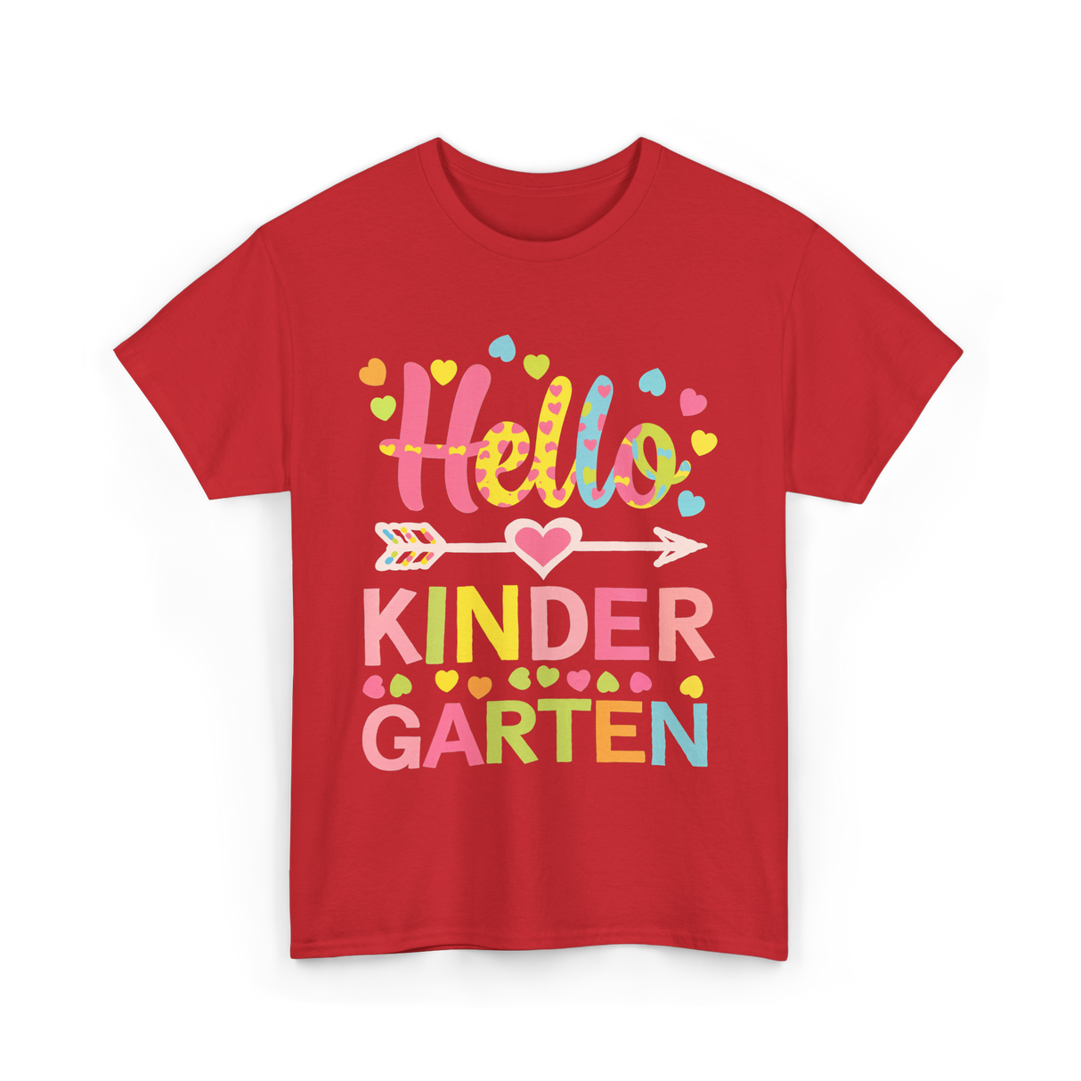 Hello Kinder Kindergarten Teacher T-Shirt - Red