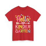 Hello Kinder Kindergarten Teacher T-Shirt - Red