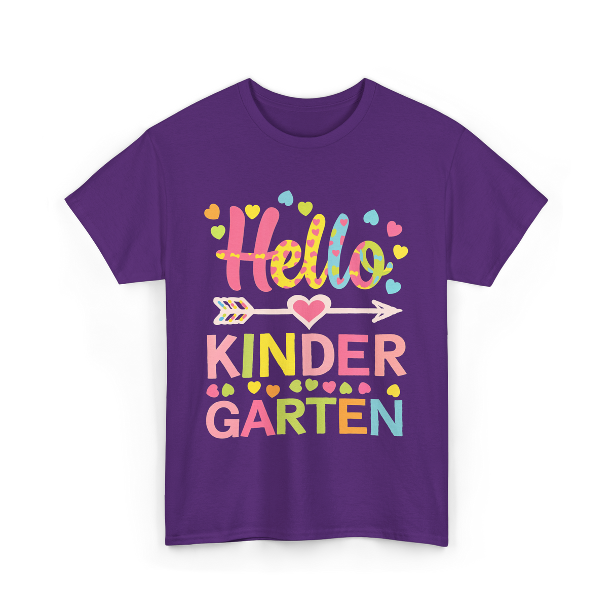 Hello Kinder Kindergarten Teacher T-Shirt - Purple