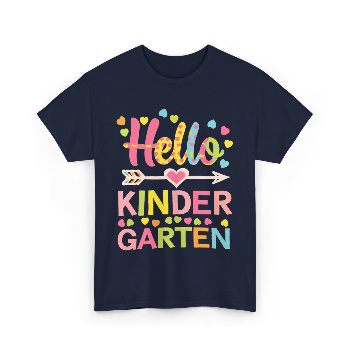 Hello Kinder Kindergarten Teacher T-Shirt - Navy