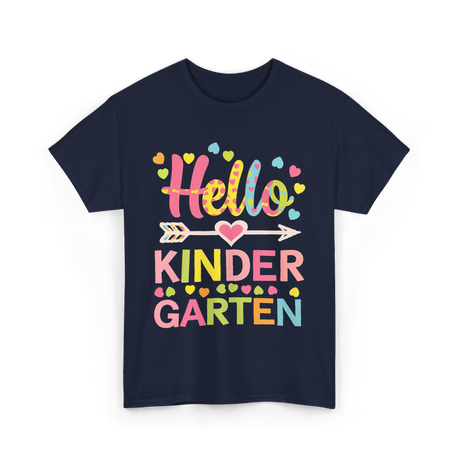 Hello Kinder Kindergarten Teacher T-Shirt - Navy