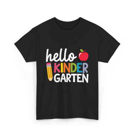 Hello Kindergarten Kinder School T-Shirt - Black