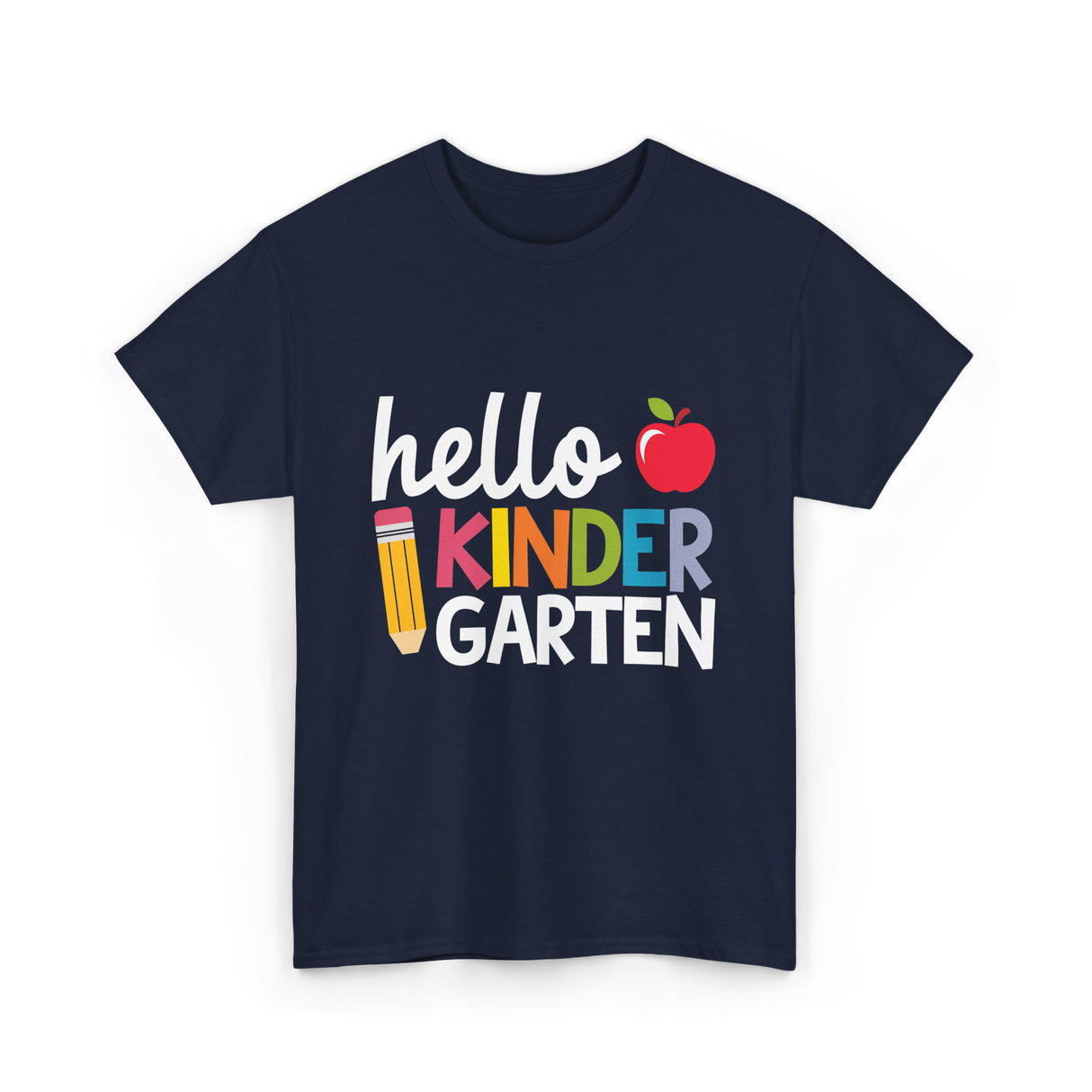 Hello Kindergarten Kinder School T-Shirt - Navy