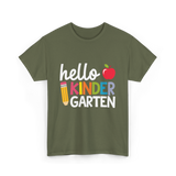 Hello Kindergarten Kinder School T-Shirt - Military Green