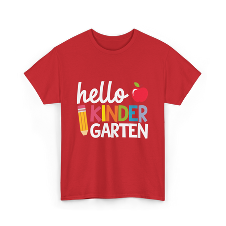 Hello Kindergarten Kinder School T-Shirt - Red