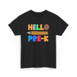 Hello Pre K Kindergarten Kids T-Shirt - Black