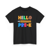 Hello Pre K Kindergarten Kids T-Shirt - Black