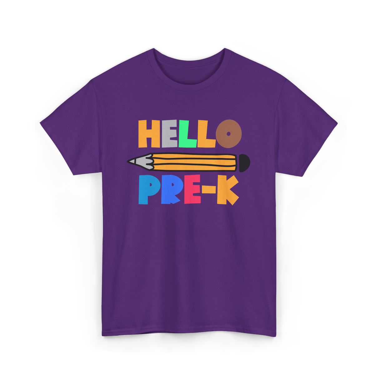 Hello Pre K Kindergarten Kids T-Shirt - Purple