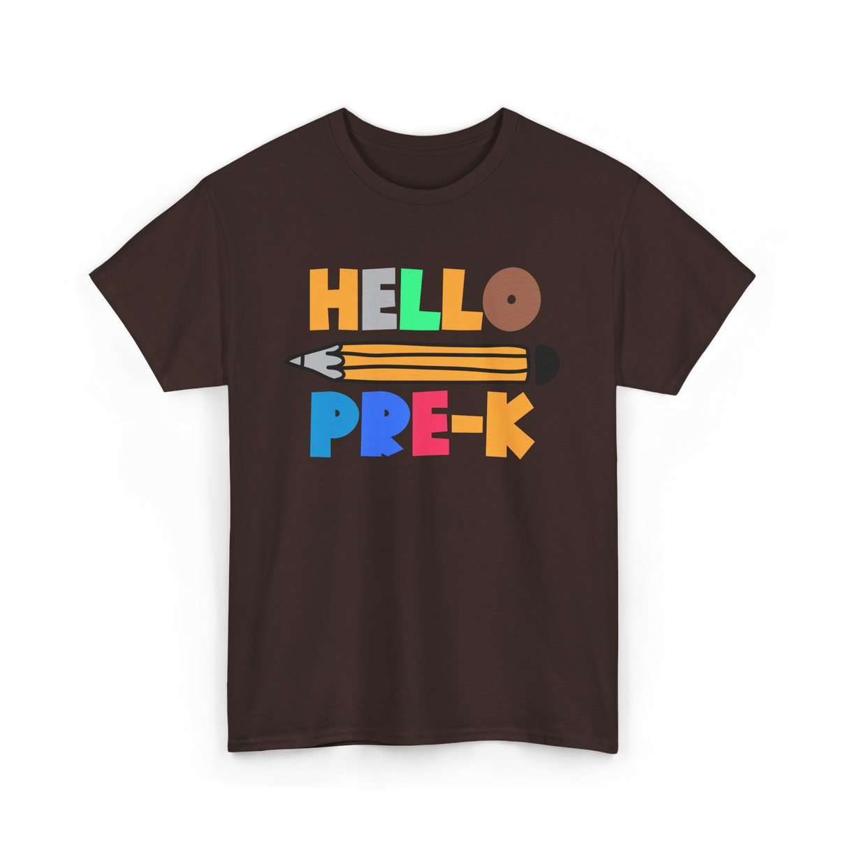 Hello Pre K Kindergarten Kids T-Shirt - Dark Chocolate