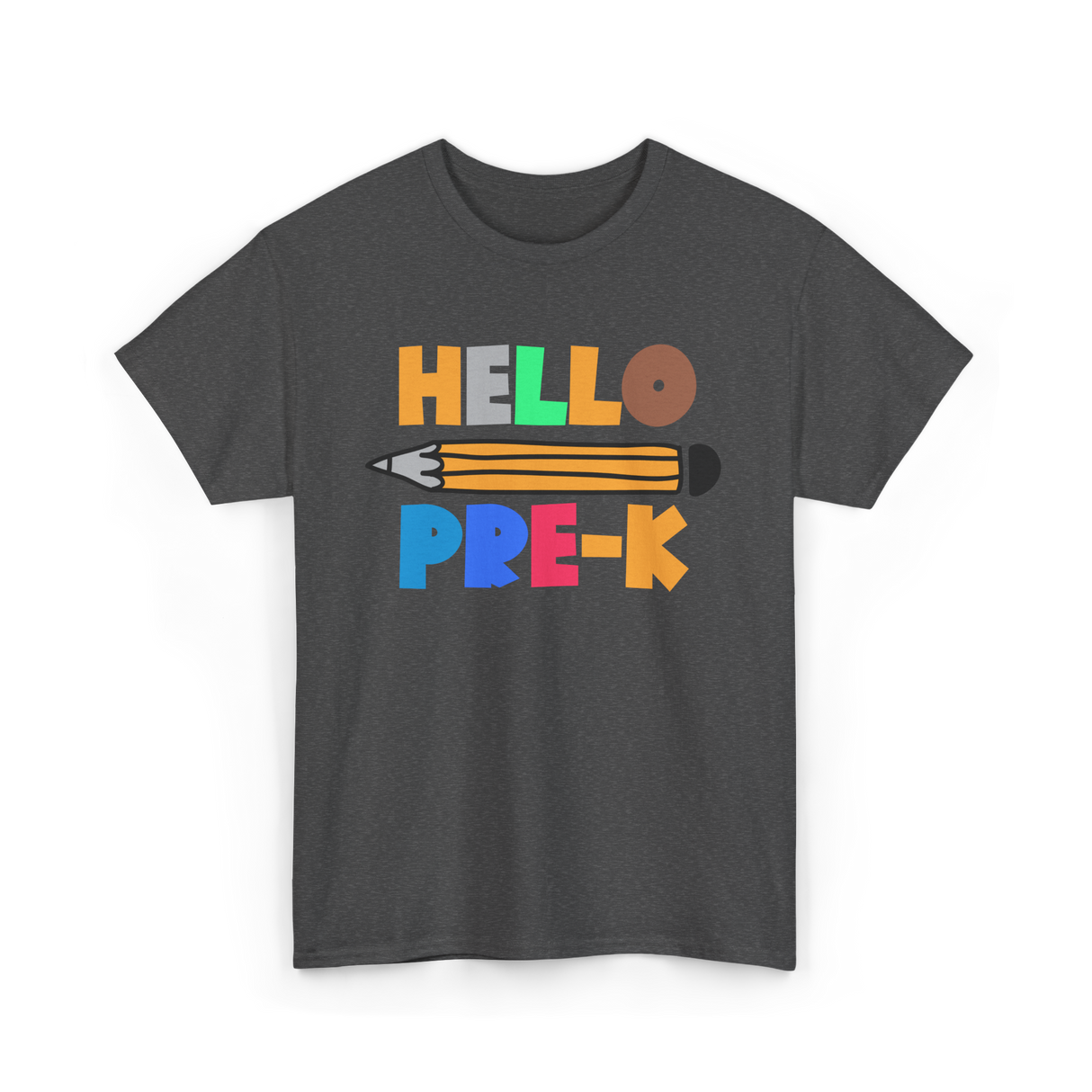 Hello Pre K Kindergarten Kids T-Shirt - Dark Heather