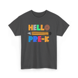 Hello Pre K Kindergarten Kids T-Shirt - Dark Heather