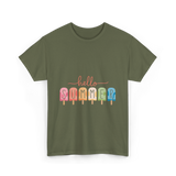 Hello Summer Popsicle Summer T-Shirt - Military Green