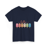 Hello Summer Popsicle Summer T-Shirt - Navy