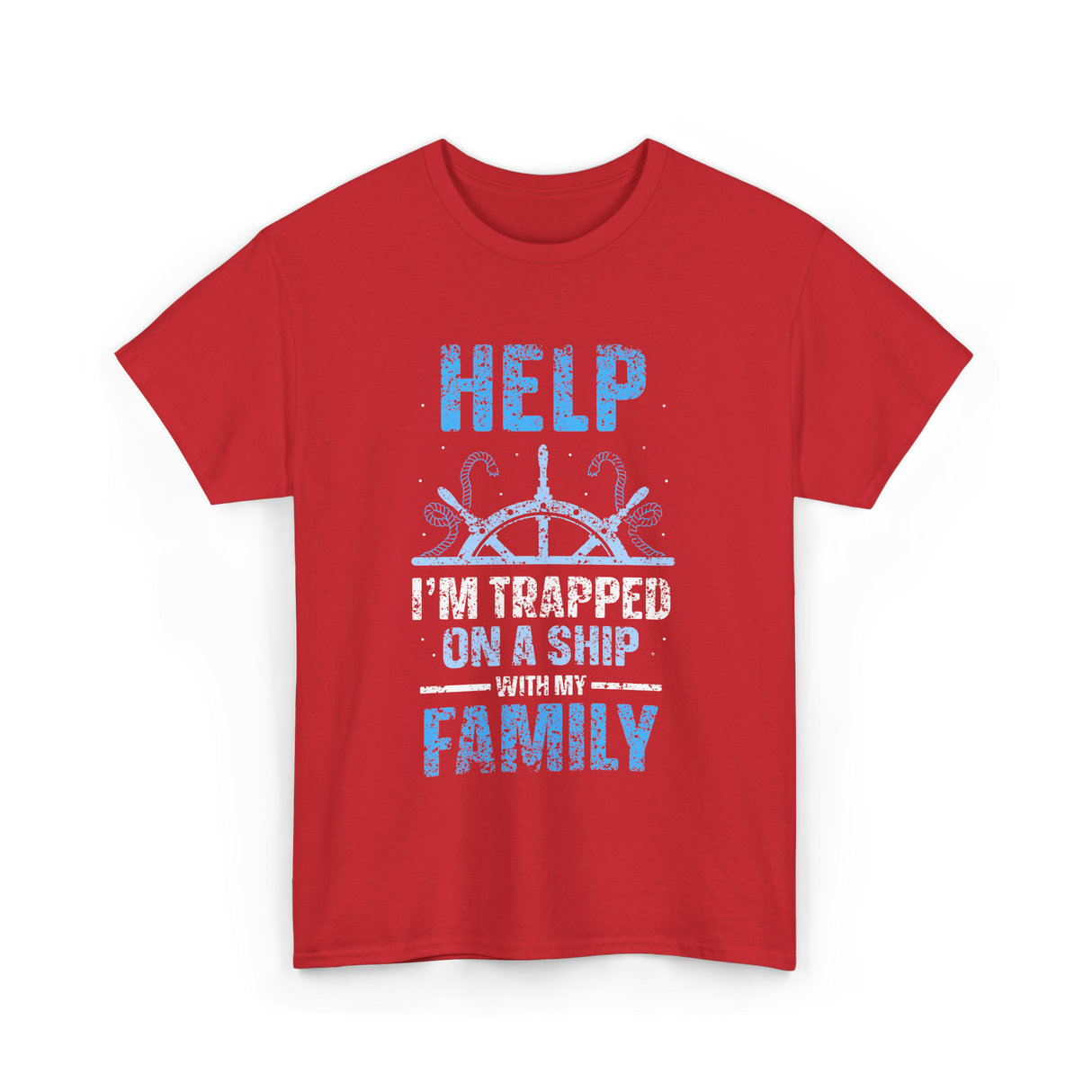 Help I'm Trapped Family Cruise T-Shirt - Red