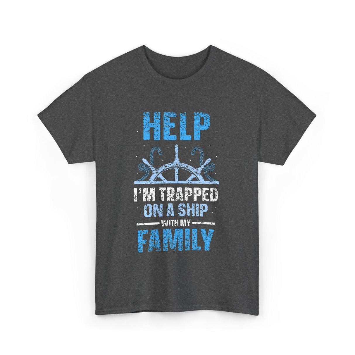 Help I'm Trapped Family Cruise T-Shirt - Dark Heather