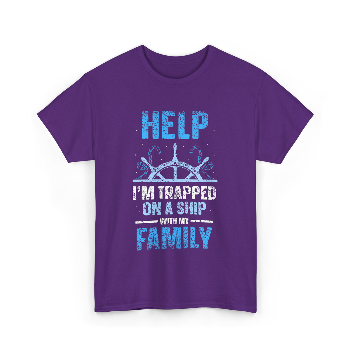 Help I'm Trapped Family Cruise T-Shirt - Purple