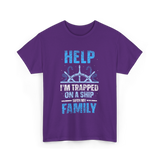 Help I'm Trapped Family Cruise T-Shirt - Purple