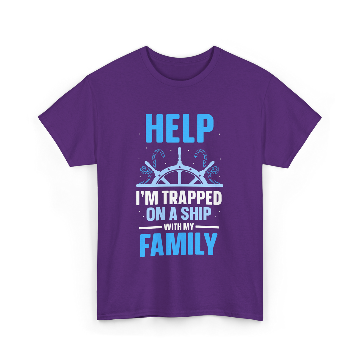 Help I'm Trapped Ship Family T-Shirt - Purple