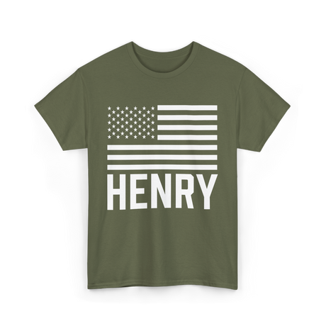 Henry Name Birthday Personalized T-Shirt - Military Green