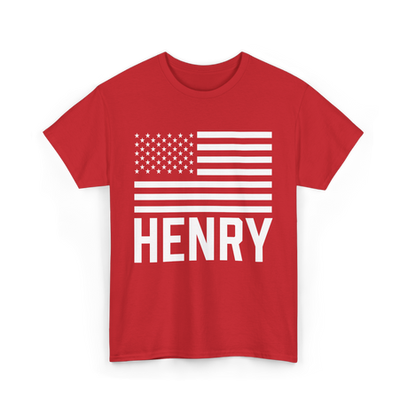 Henry Name Birthday Personalized T-Shirt - Red