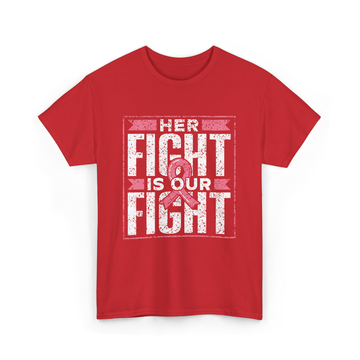 Her Fight is Our Fight Awareness T-Shirt - Red