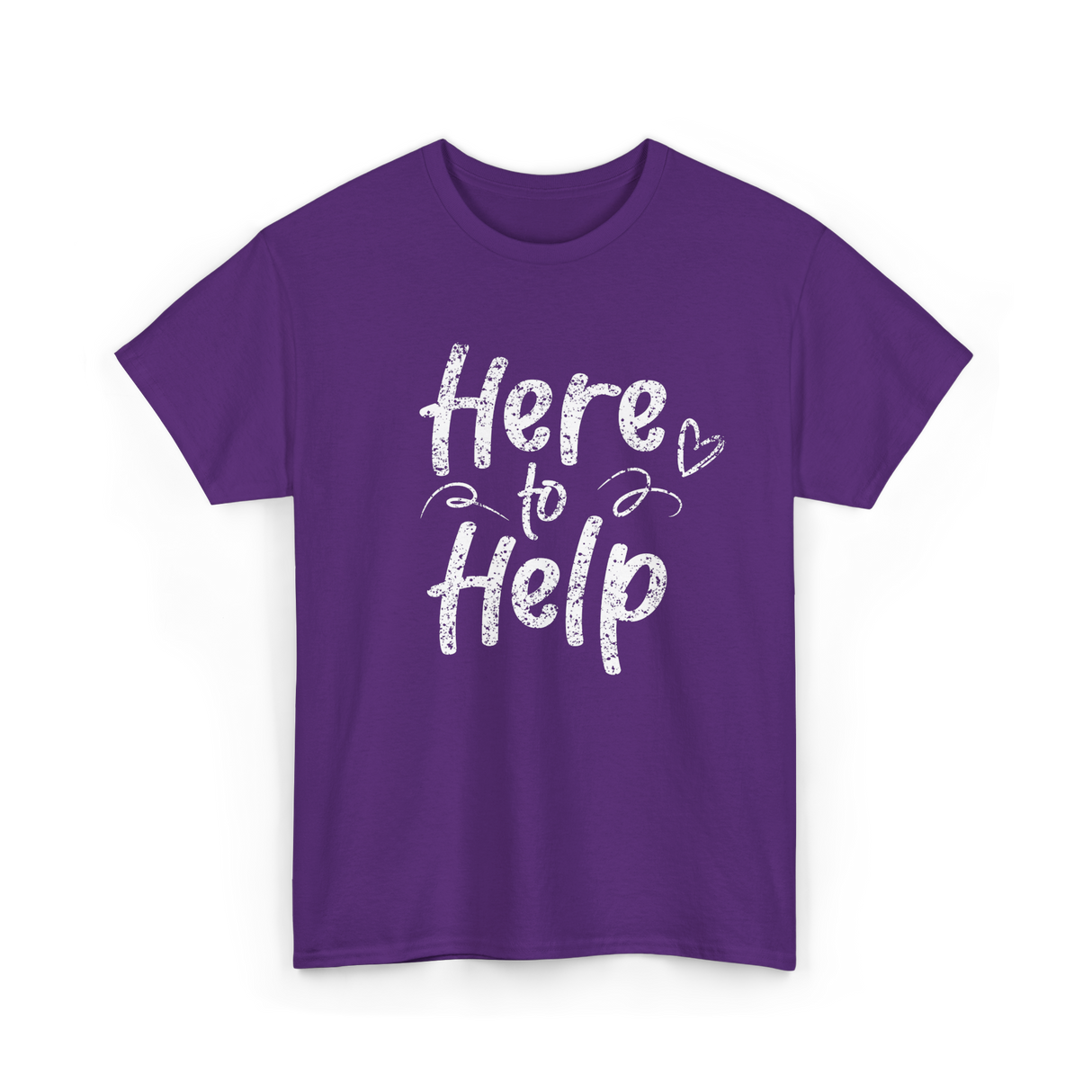 Here to Help Helper Support T-Shirt - Purple