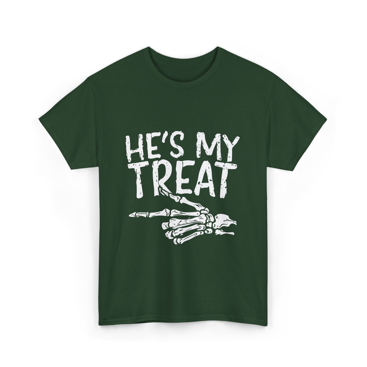 He's My Treat Skeleton T-Shirt - Forest Green