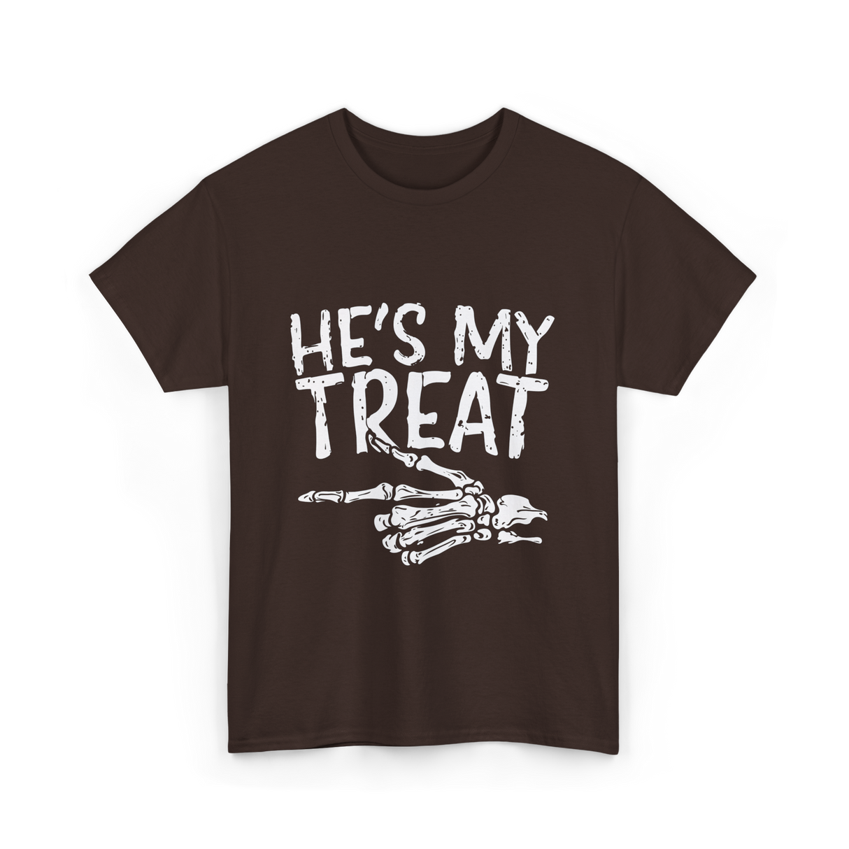 He's My Treat Skeleton T-Shirt - Dark Chocolate