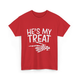 He's My Treat Skeleton T-Shirt - Red