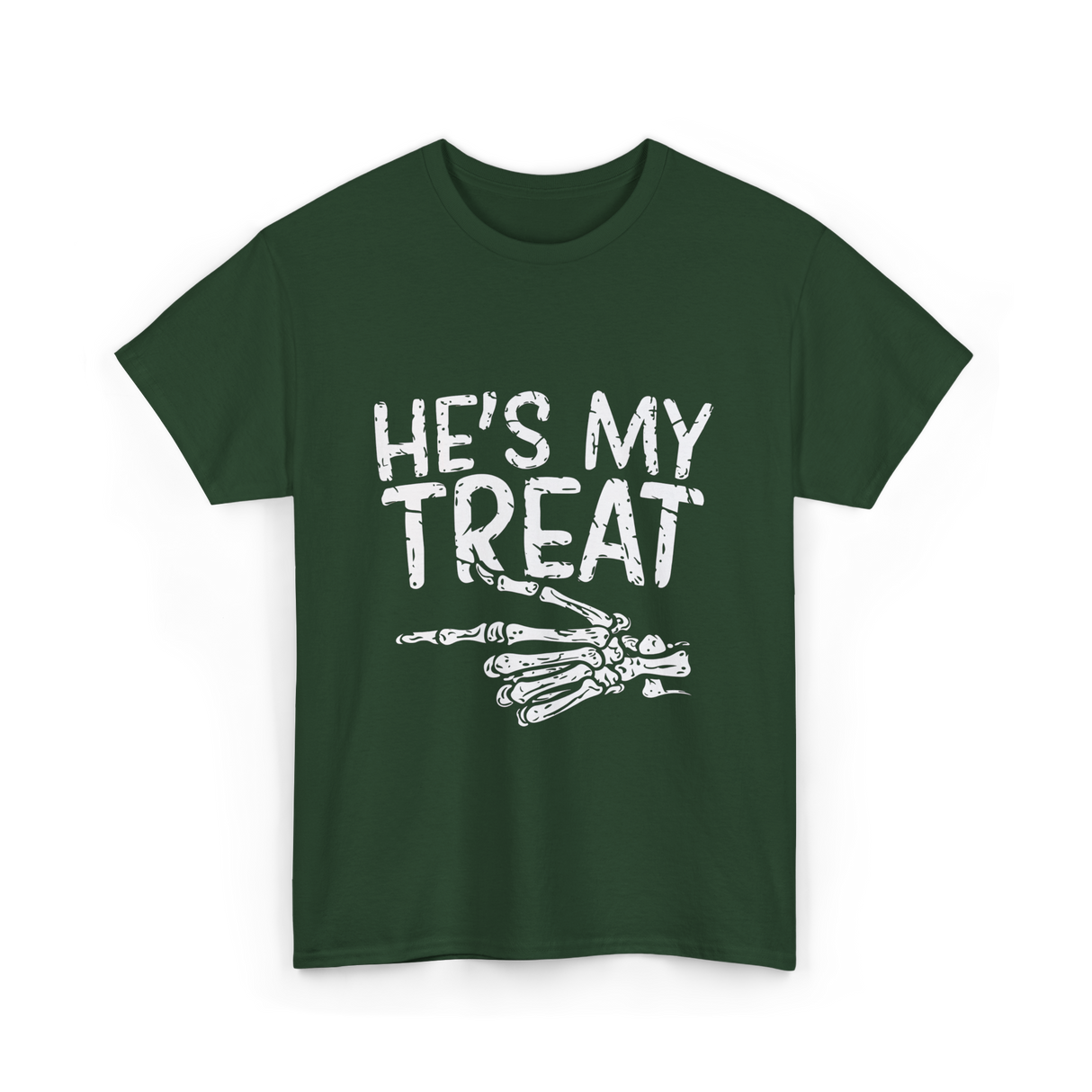 He's My Treat Skeleton T-Shirt - Forest Green