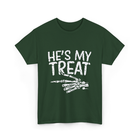 He's My Treat Skeleton T-Shirt - Forest Green