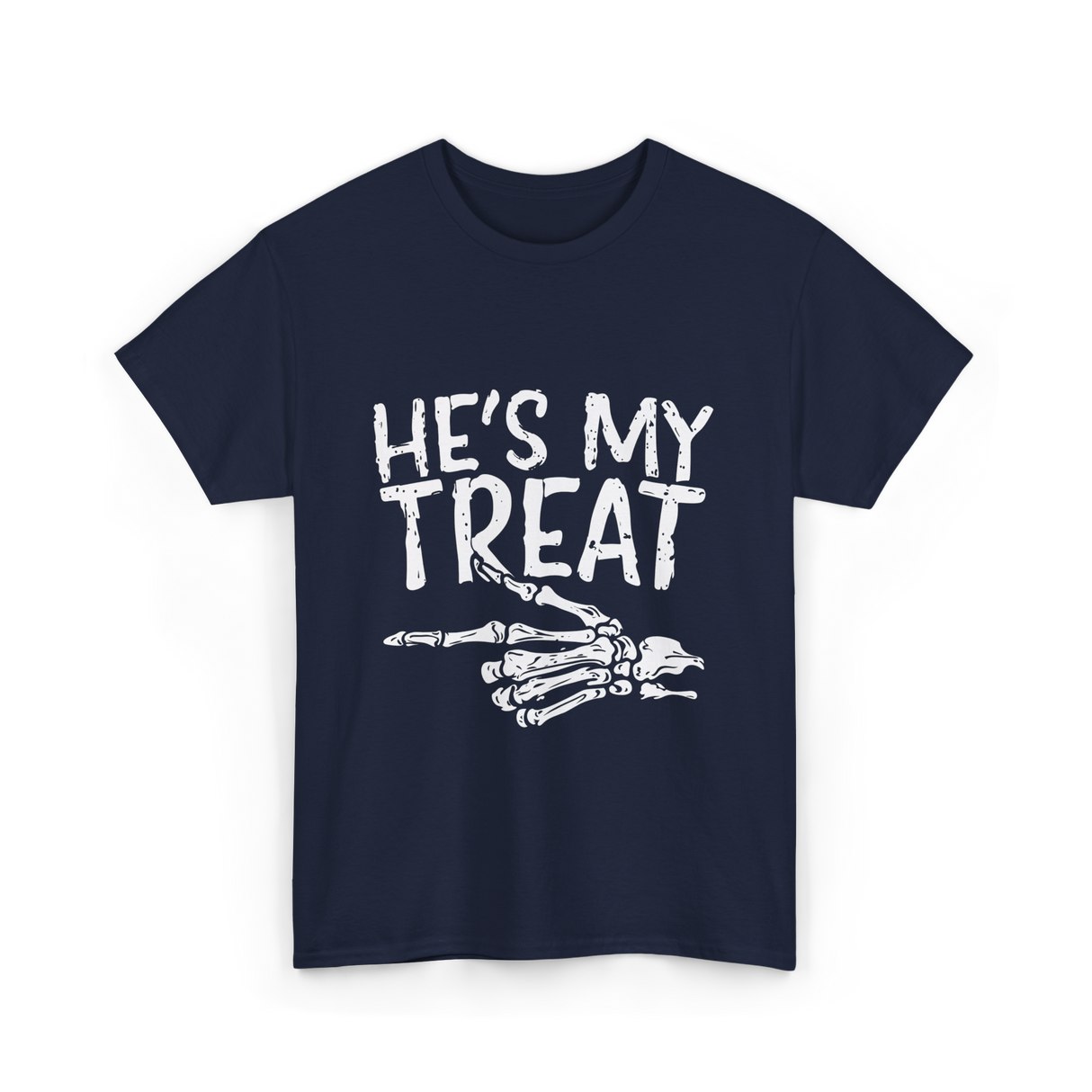 He's My Treat Skeleton T-Shirt - Navy