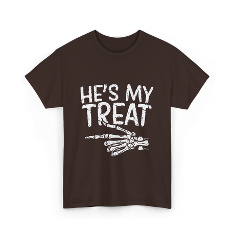 He's My Treat Skeleton T-Shirt - Dark Chocolate