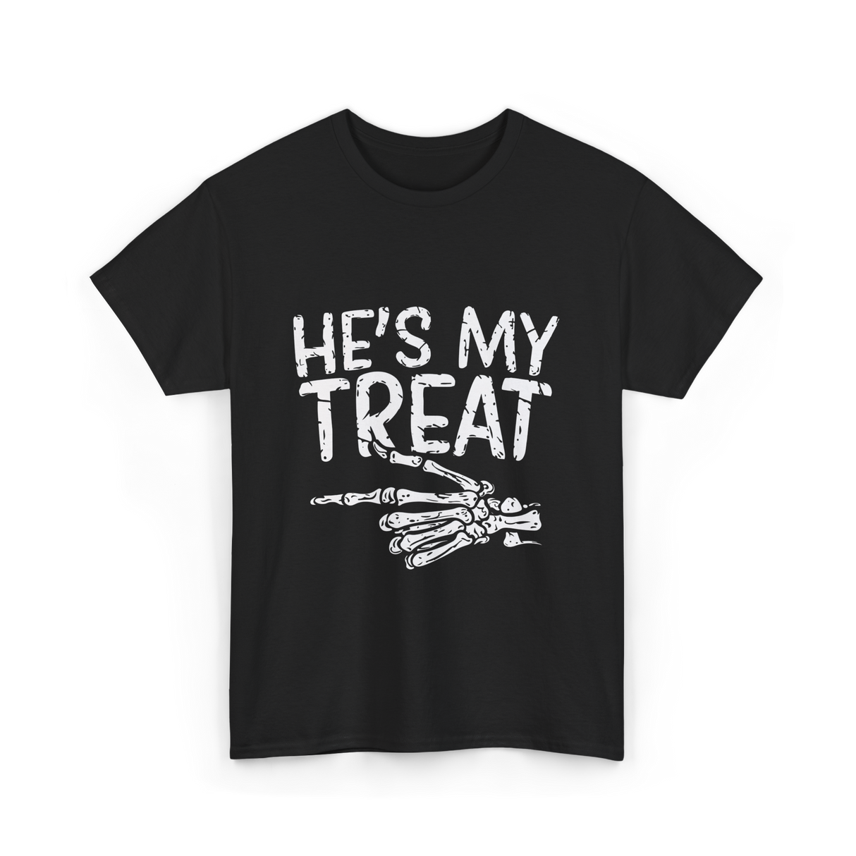 He's My Treat Skeleton T-Shirt - Black