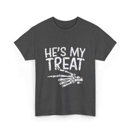 He's My Treat Skeleton T-Shirt - Dark Heather