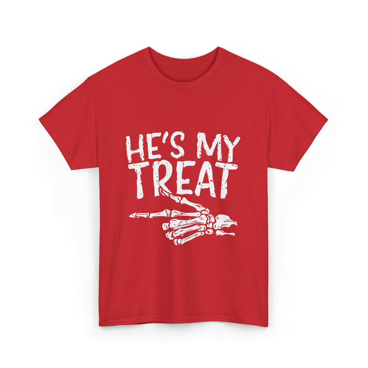 He's My Treat Skeleton T-Shirt - Red