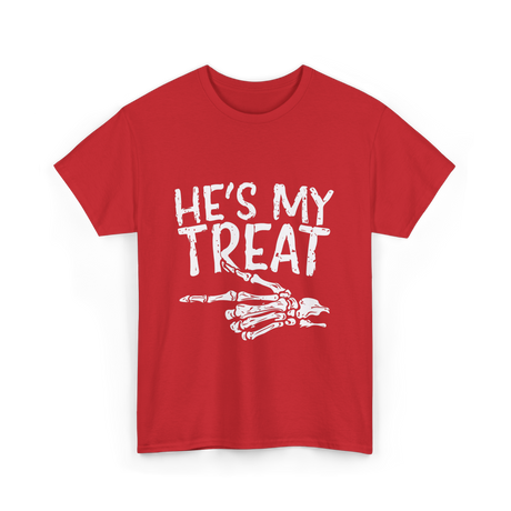 He's My Treat Skeleton T-Shirt - Red