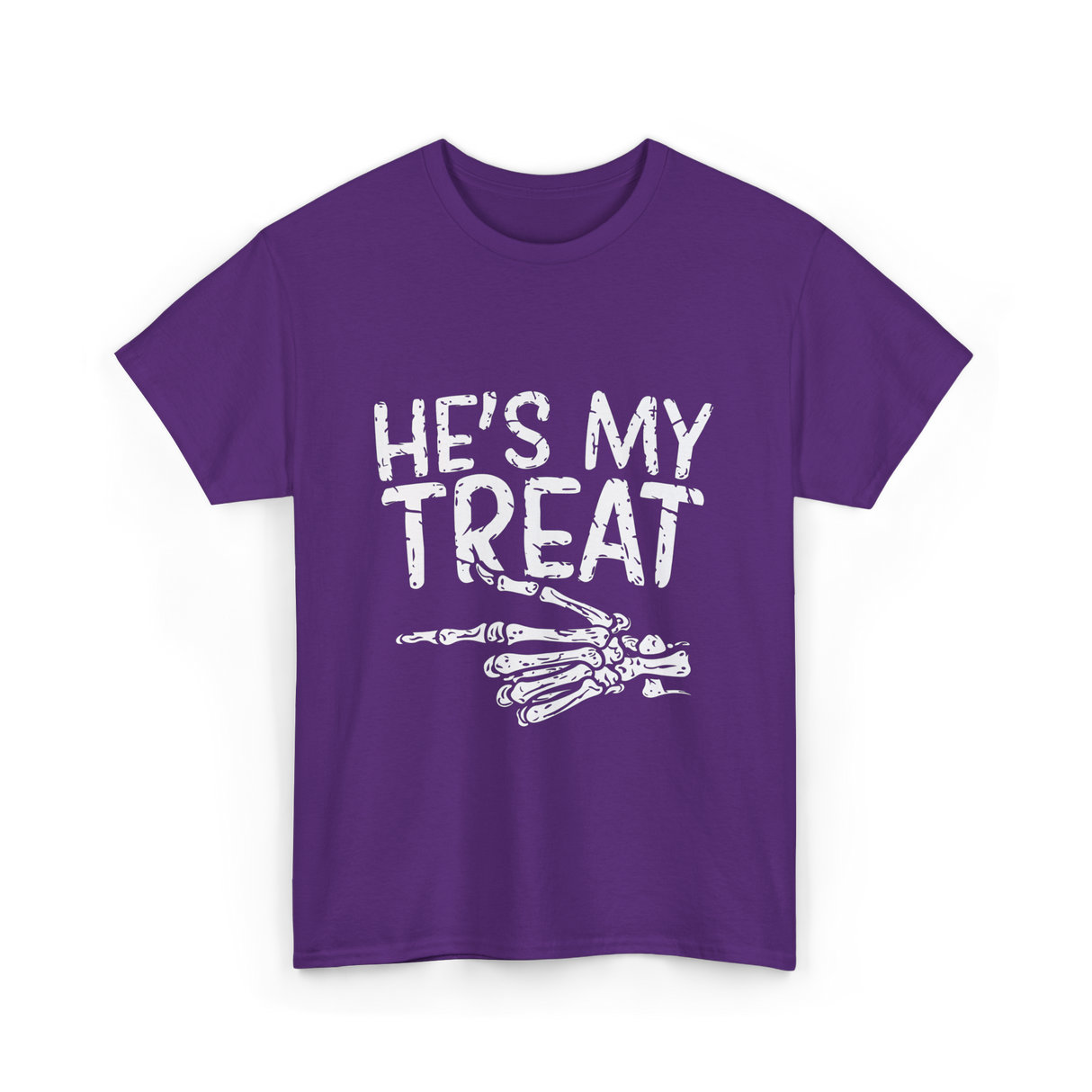 He's My Treat Skeleton T-Shirt - Purple