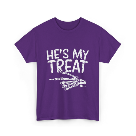 He's My Treat Skeleton T-Shirt - Purple